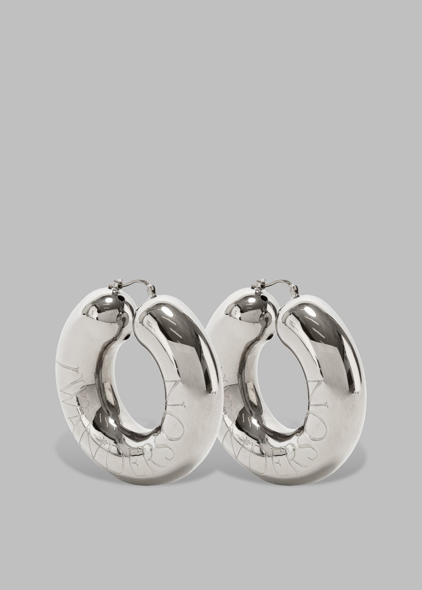 JW Anderson Bumper-Tube Earrings - Silver Tone - 1