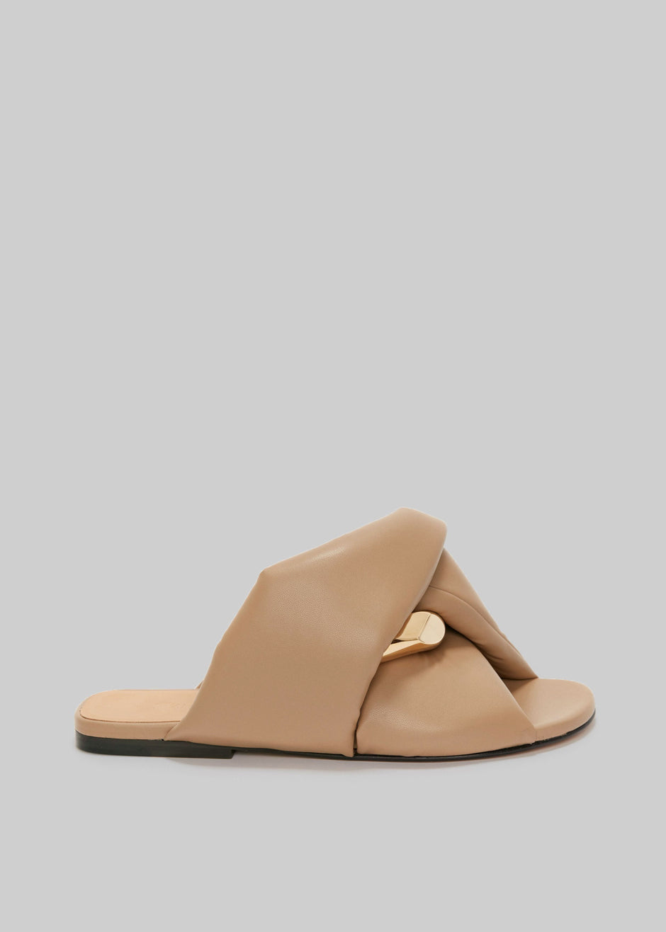 JW Anderson Chain Flat Sandals - Taupe - 1