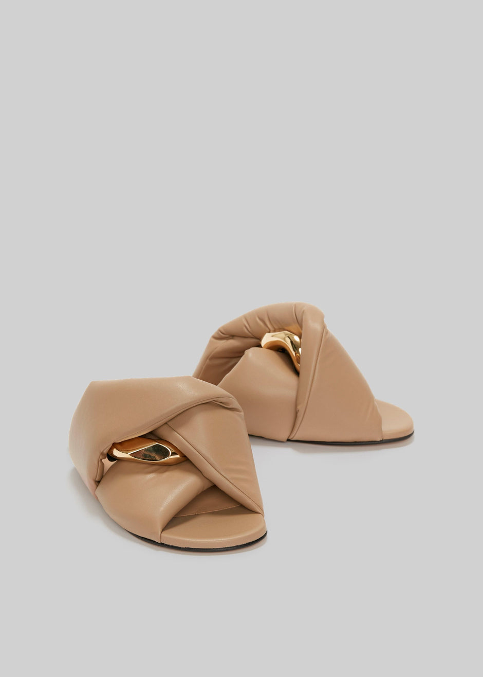 JW Anderson Chain Flat Sandals - Taupe - 4