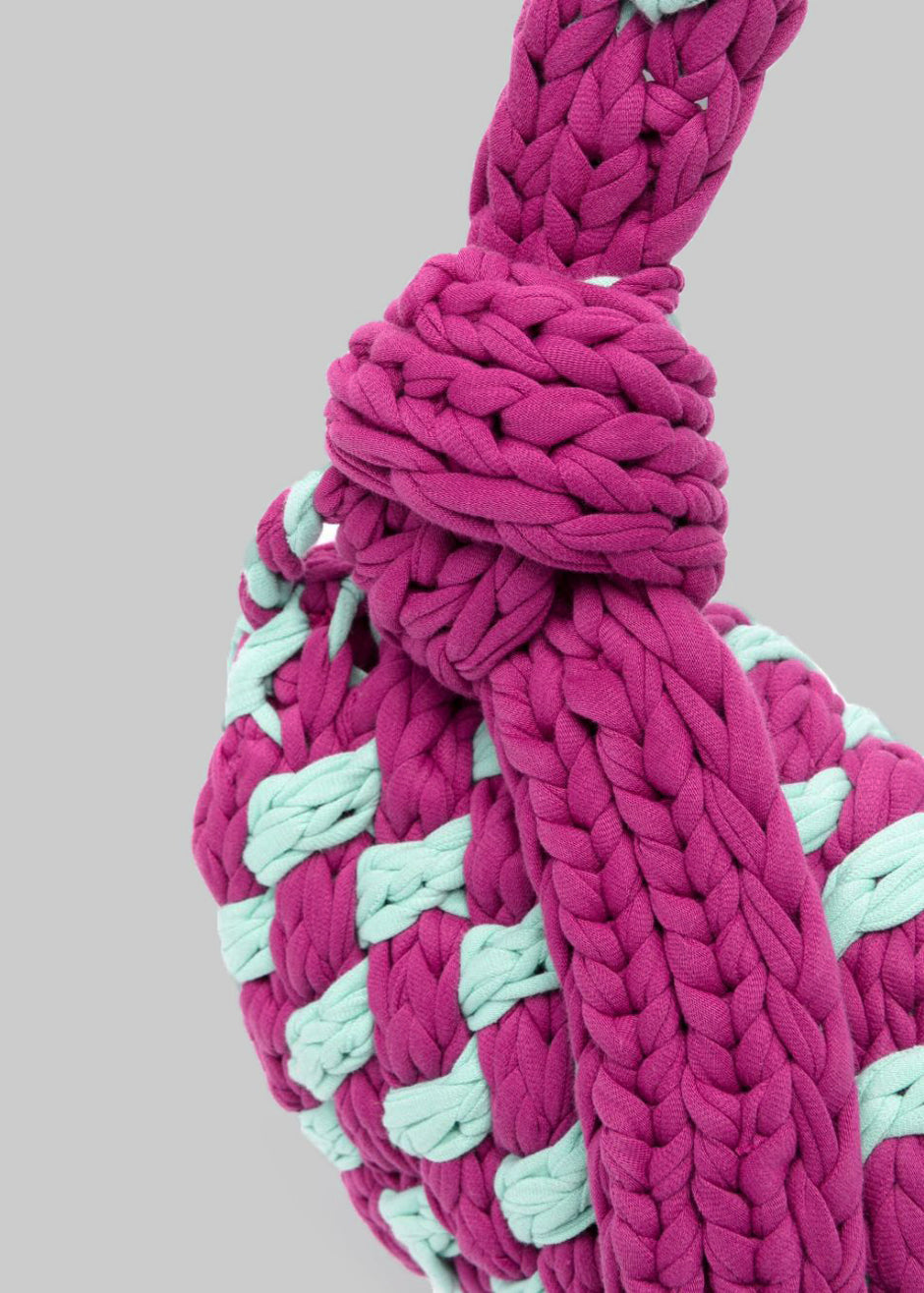 JW Anderson Knitted Bum Bag - Purple/Mint - 6