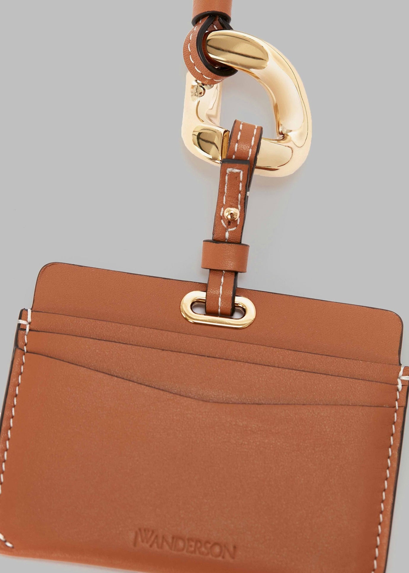 JW Anderson Cardholder with Chain Link Strap - Pecan - 1