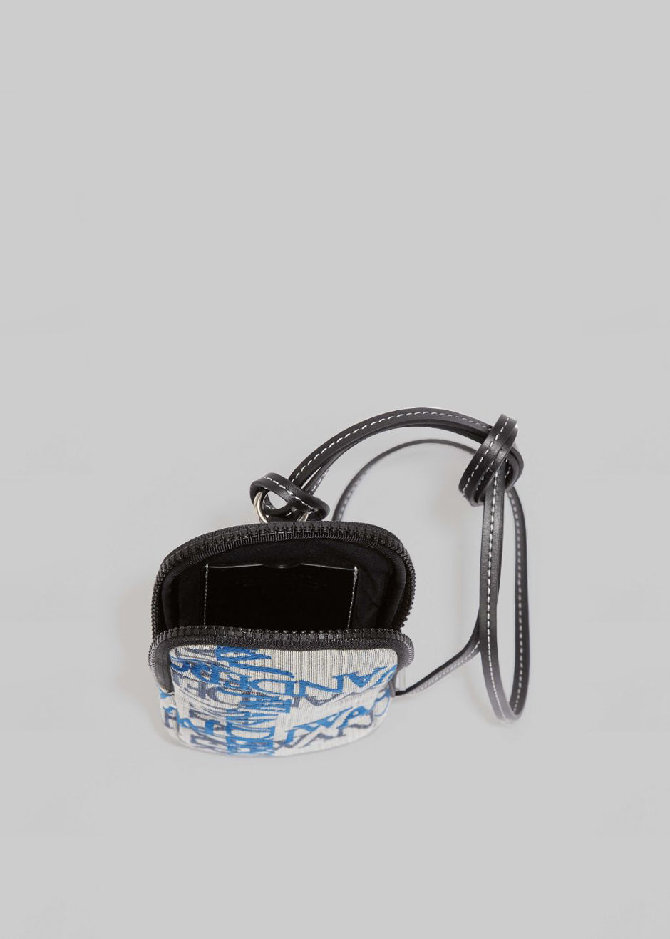 JW Anderson Phone Pouch With Strap - Off White/Blue - 4