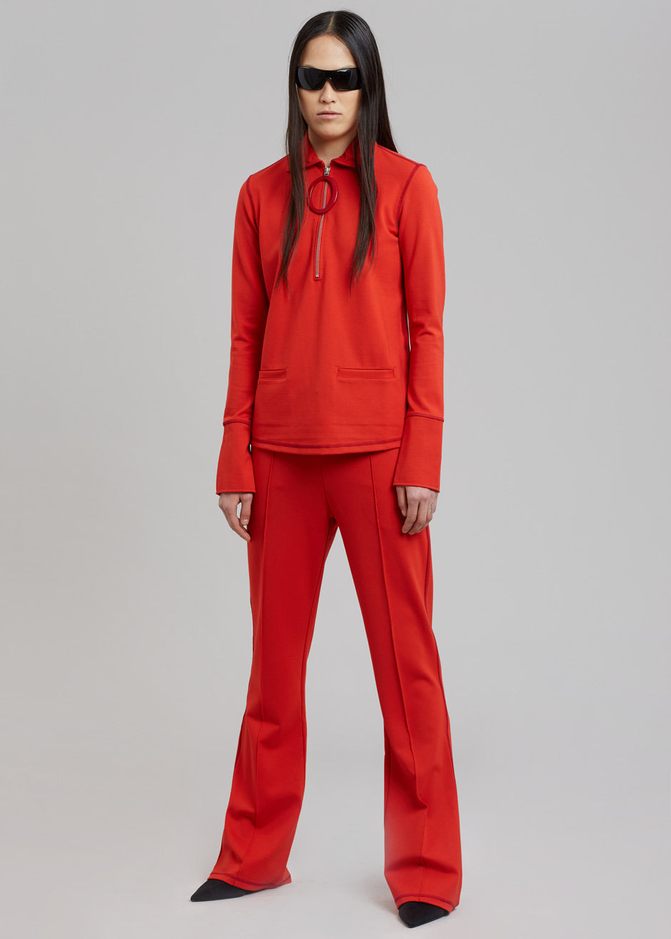 JW Anderson Ring Puller Half Zip Track Top - Red - 5