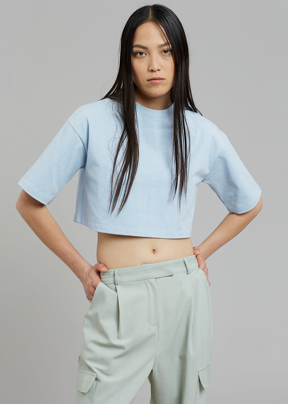 Karina Cropped T-Shirt - Sky - 1