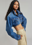 Kett Cropped Denim Jacket - Dark Indigo Jacket Another J