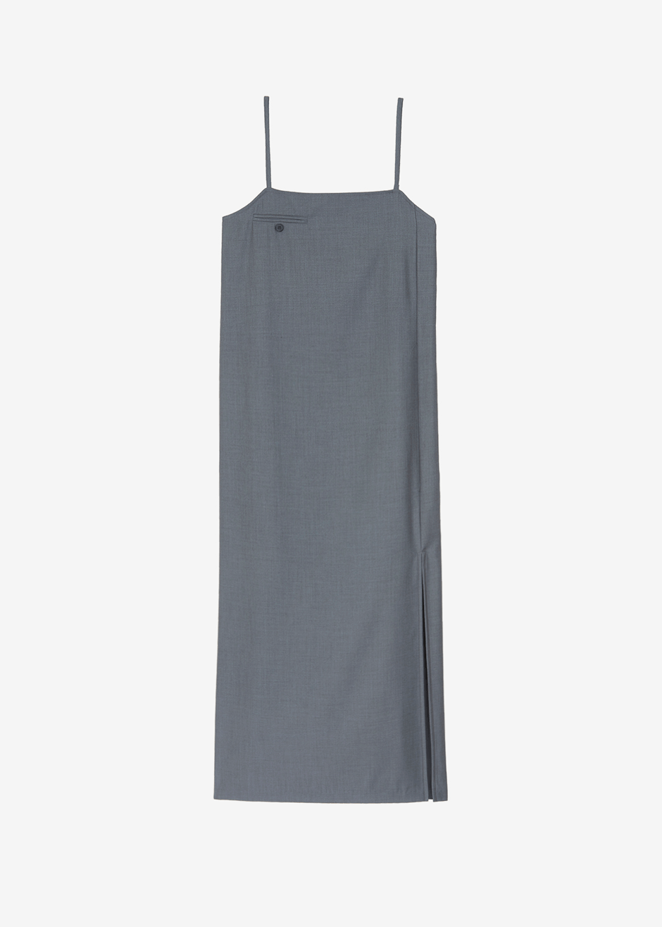 Kivi Thin Strap Dress - Dark Grey - 8