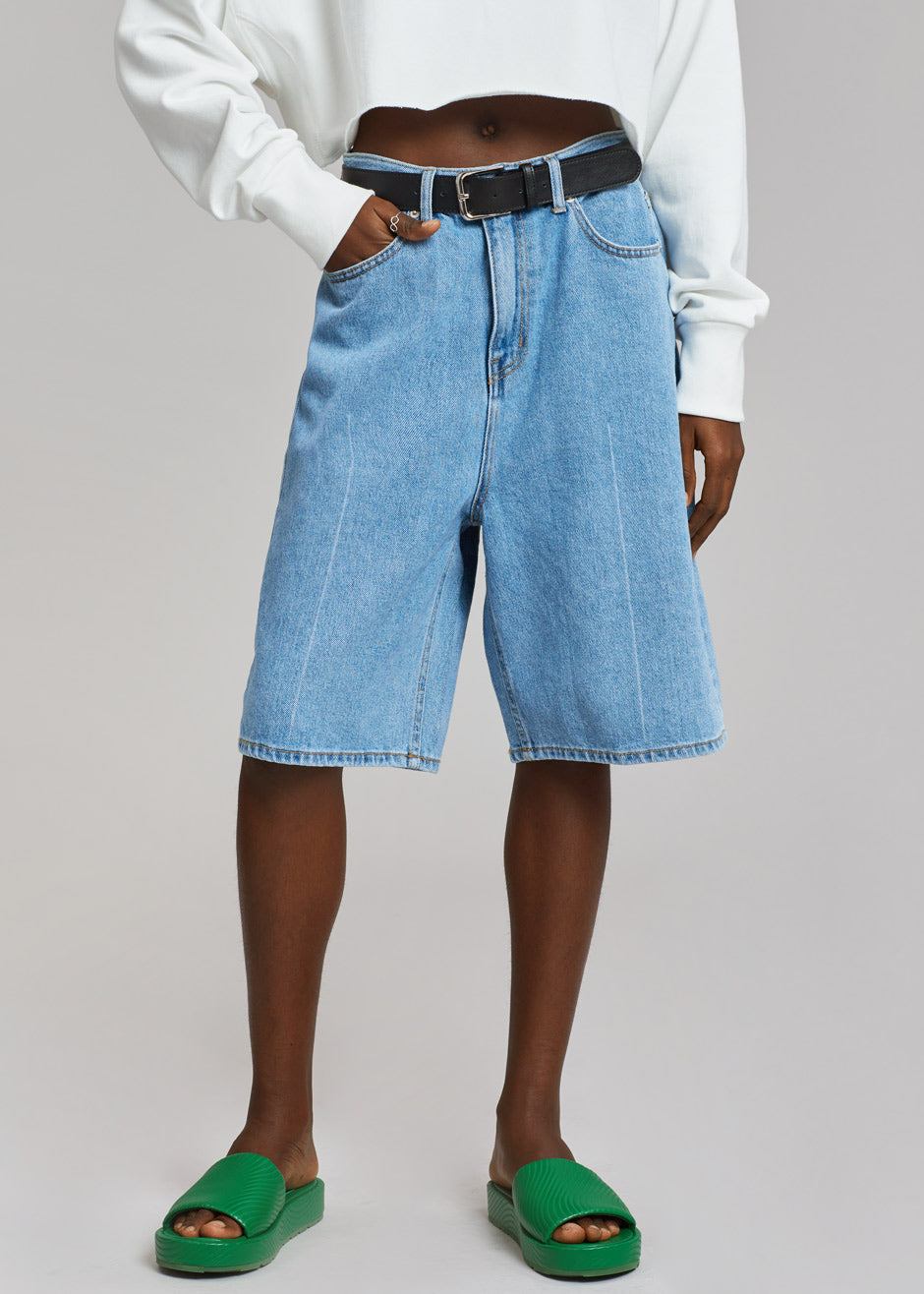 Kyra Denim Short - Worn Wash - 1