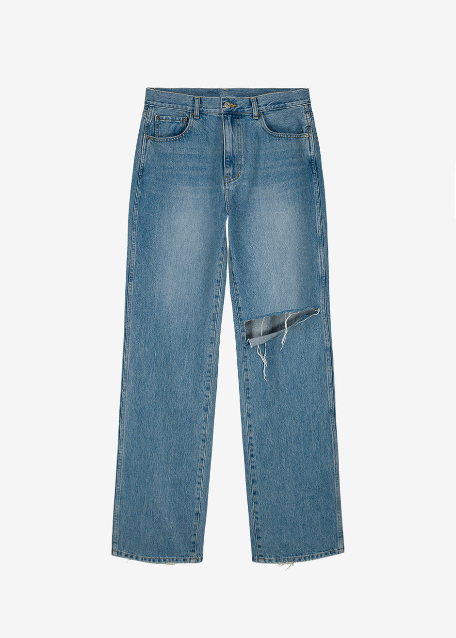 Laon Ripped Jeans - Worn Wash - 9