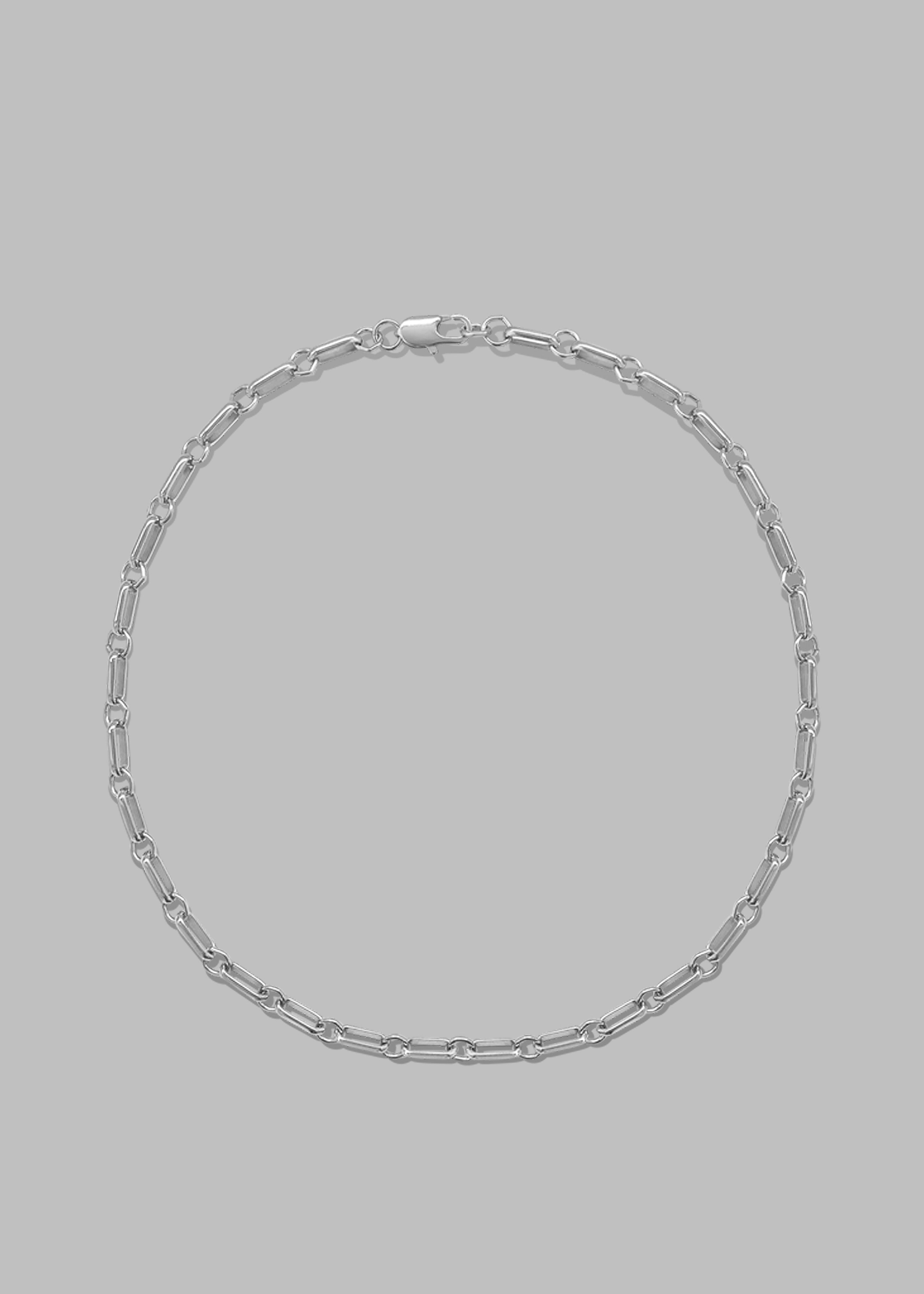 Laura Lombardi Bar Chain Necklace - Silver - 5