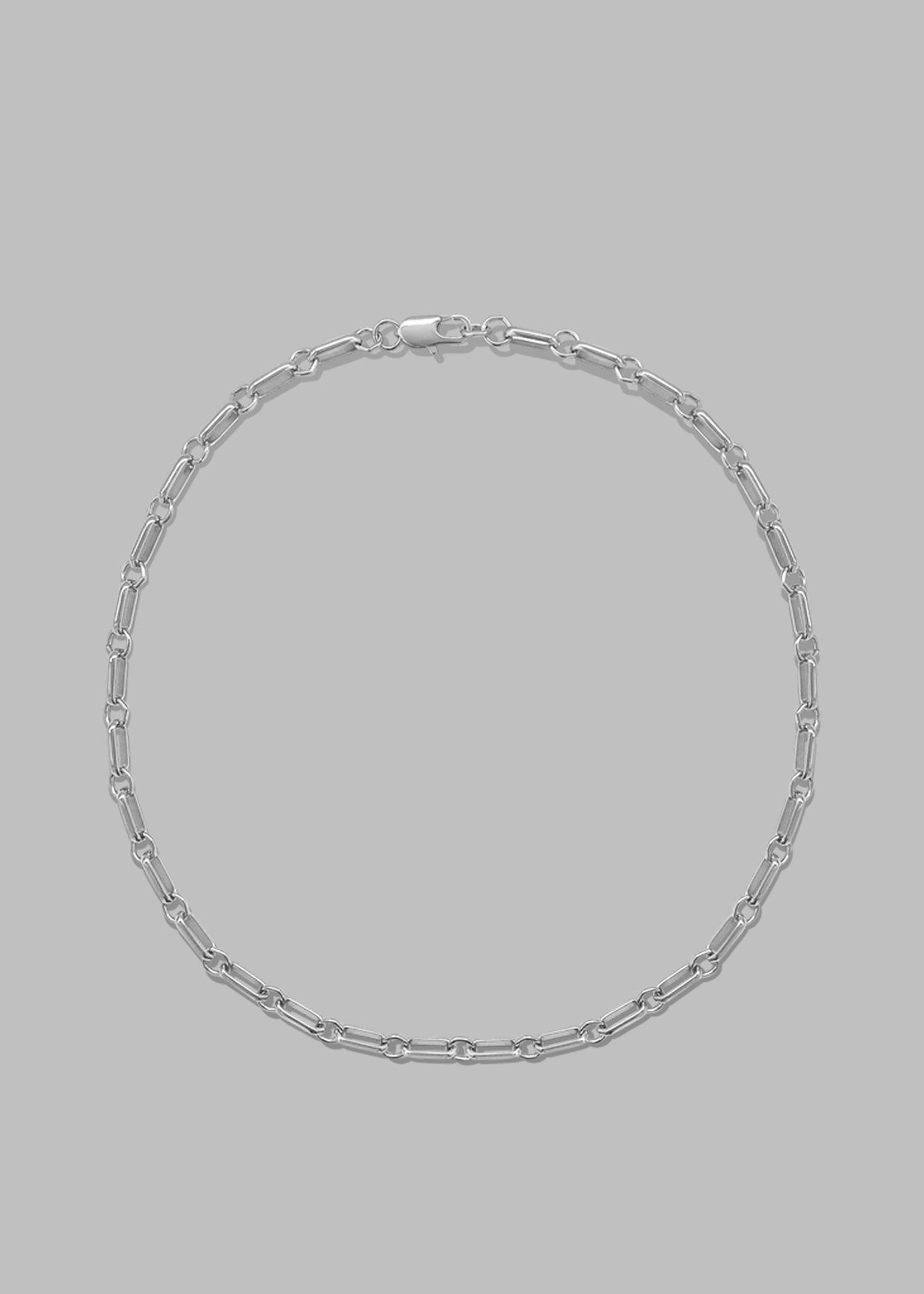 Laura Lombardi Bar Chain Necklace - Silver - 1