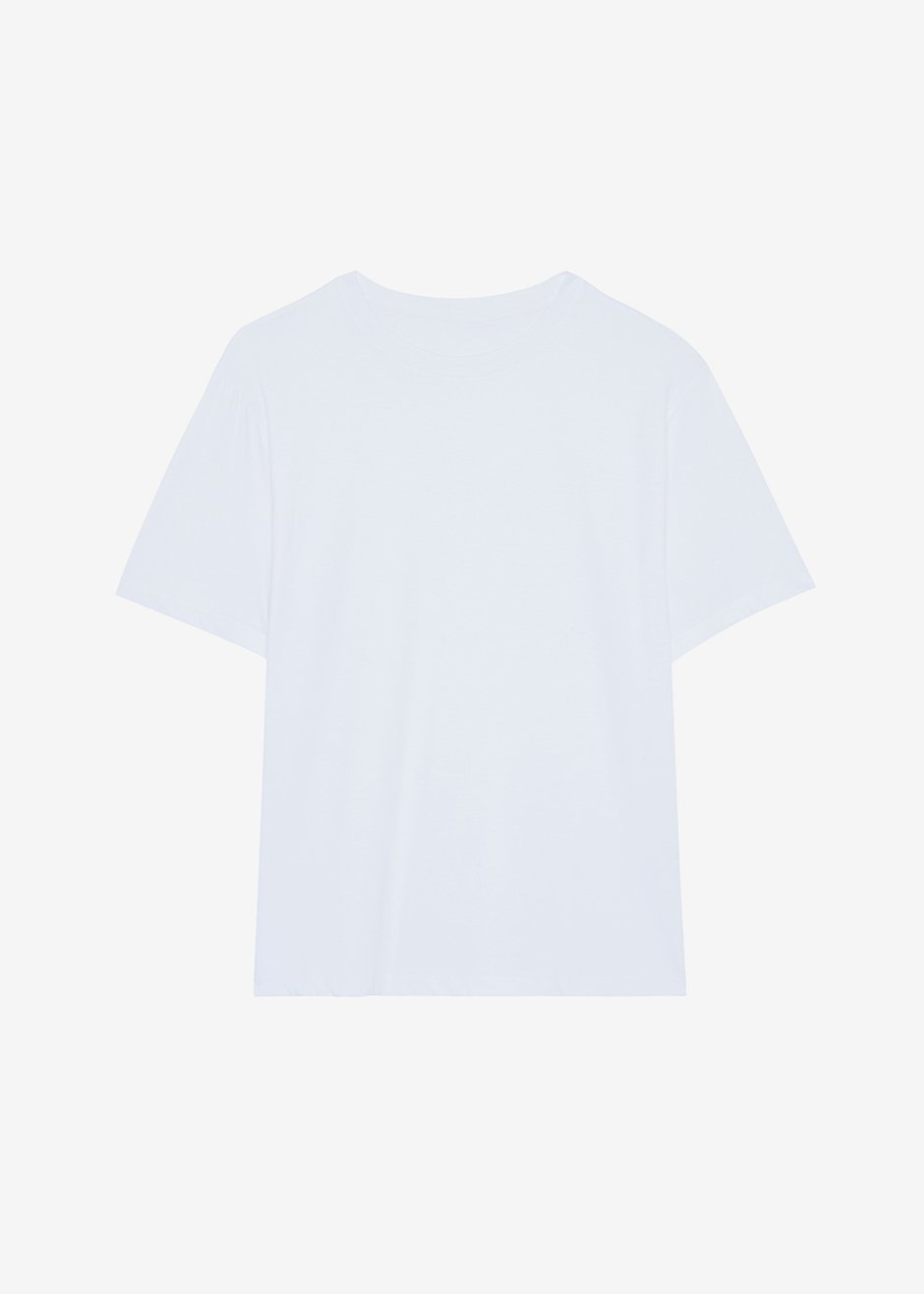 Lilou Simple Tee - Optic White - 7