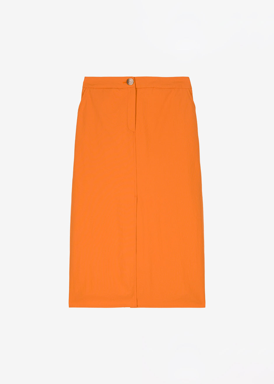 Limiza Windbreaker Midi Skirt - Orange - 9