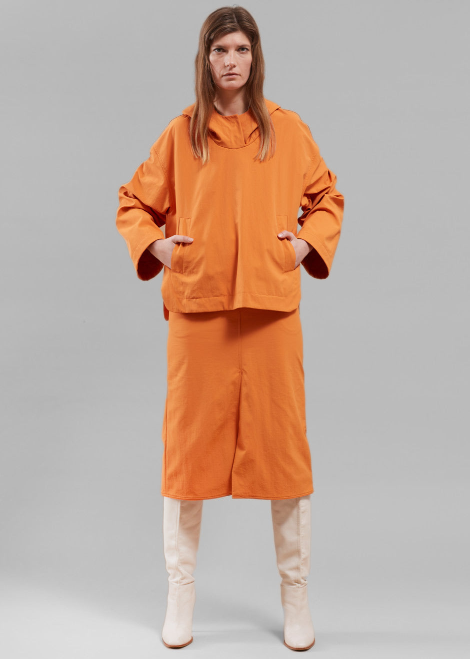Limiza Windbreaker Midi Skirt - Orange - 5