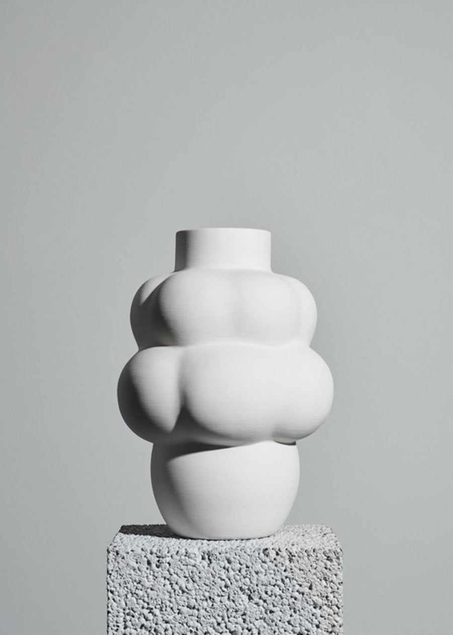 Louise Roe Balloon Vase 04 - Ceramic Raw White - 1