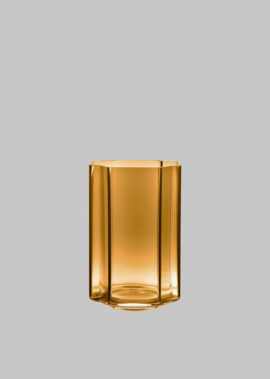 Louise Roe Funki Asymmetric Vase - Amber - 1