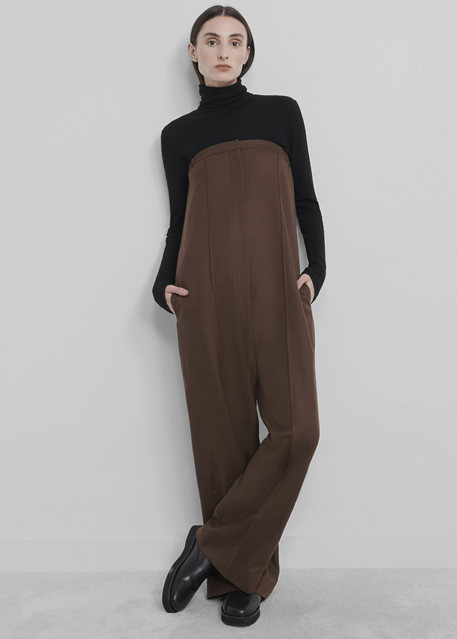 Loulou Studio Mellal Jumpsuit - Choco - 2