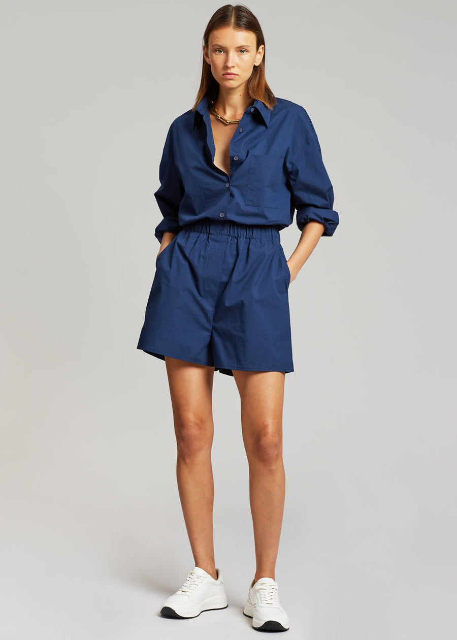 Lui Organic Cotton Shirt - Navy - 5