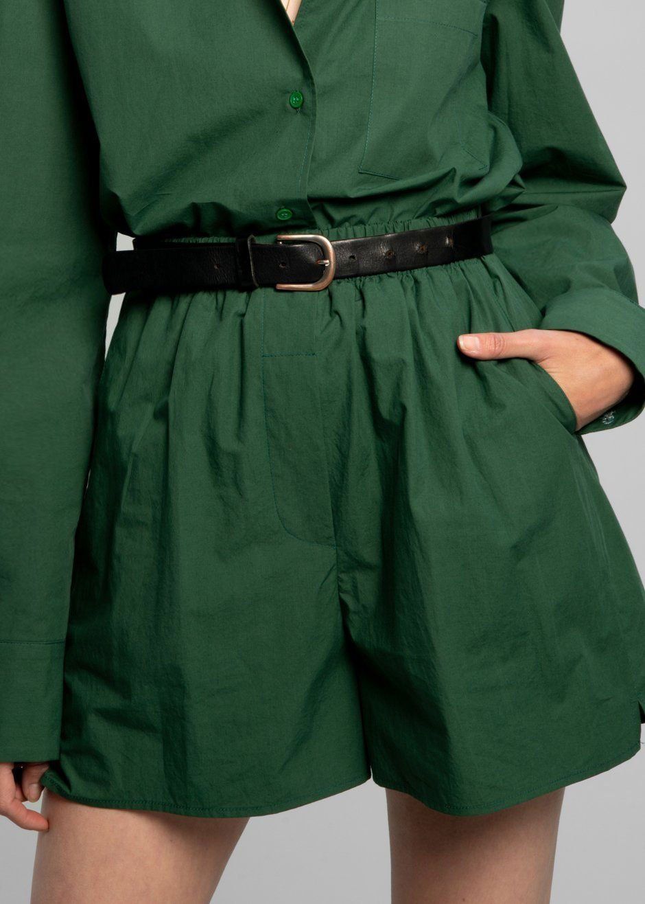 Lui Organic Cotton Boxer Short - Hunter Green - 1