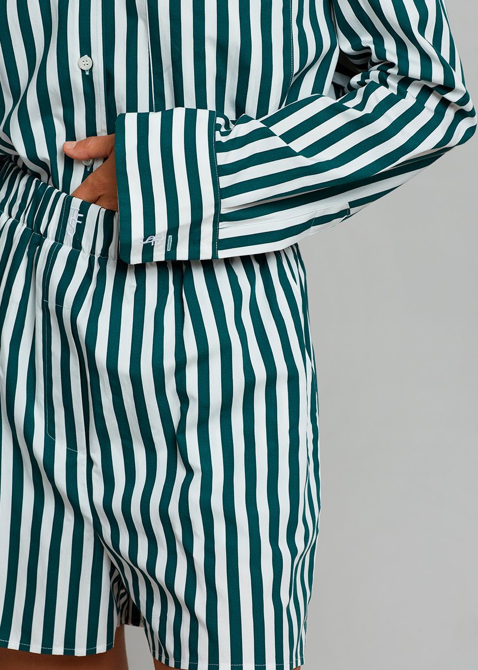 Lui Organic Cotton Boxer Short - Pine Stripe - 5