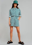 Lui Organic Cotton Boxer Short - Pine Stripe Shorts The Frankie Shop