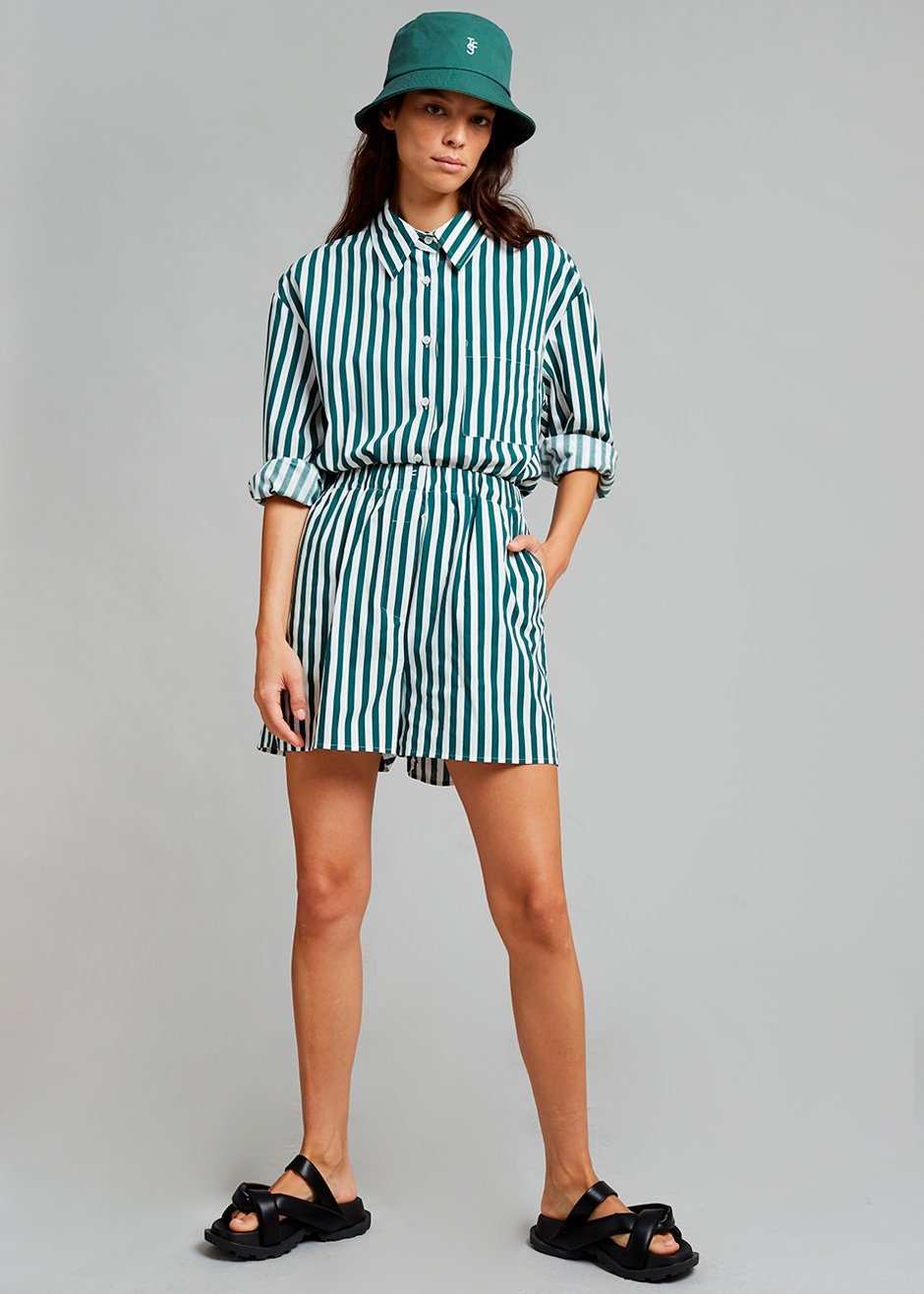 Lui Organic Cotton Boxer Short - Pine Stripe - 1