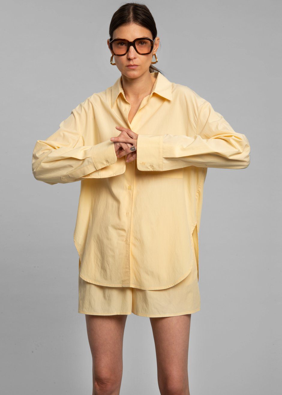 Lui Organic Cotton Shirt - Pale Yellow - 4