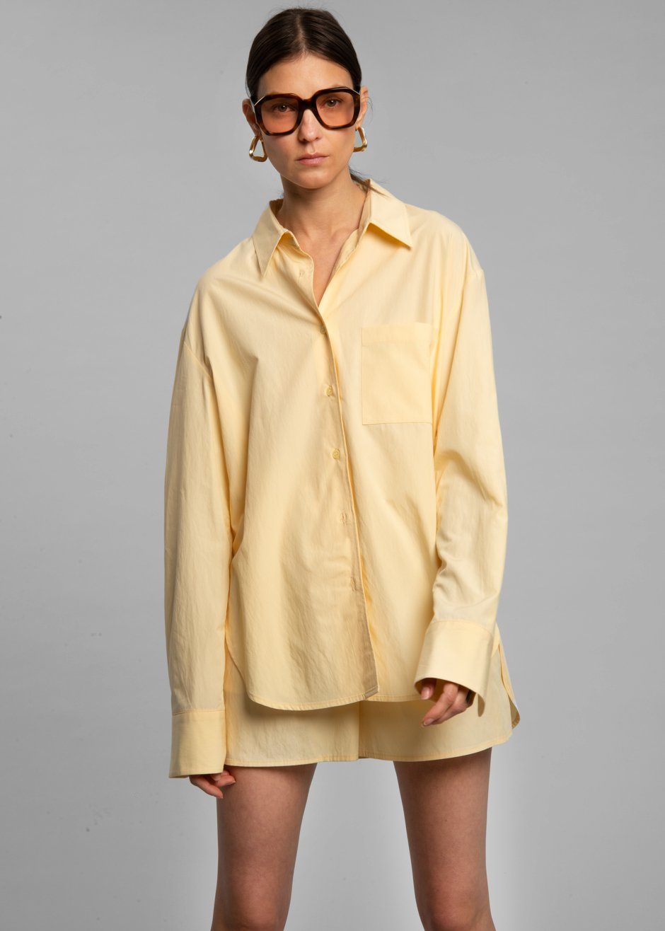 Lui Organic Cotton Shirt - Pale Yellow - 7