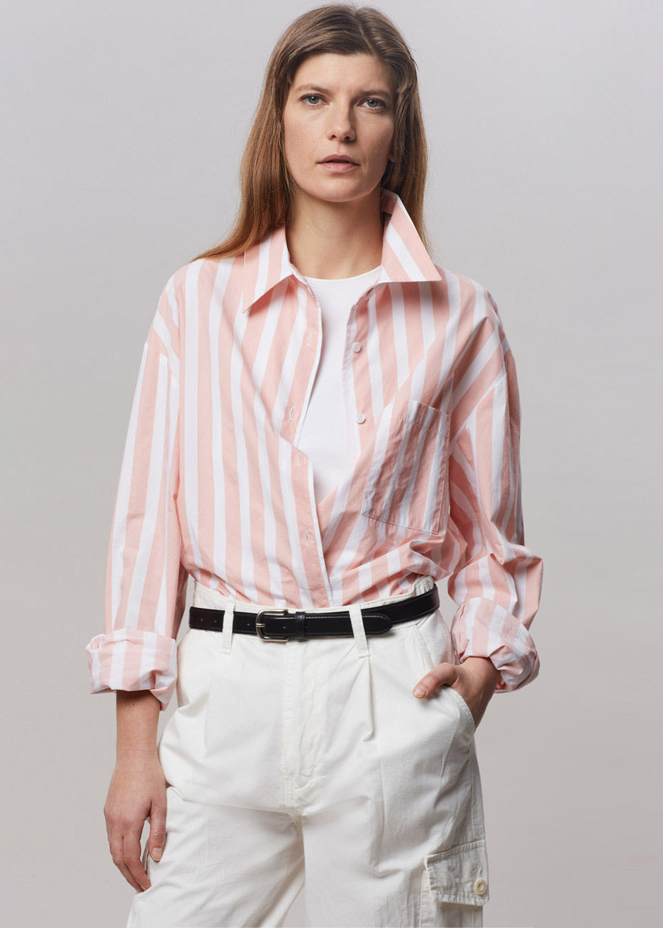 Lui Wide Stripe Shirt - Pink - 7