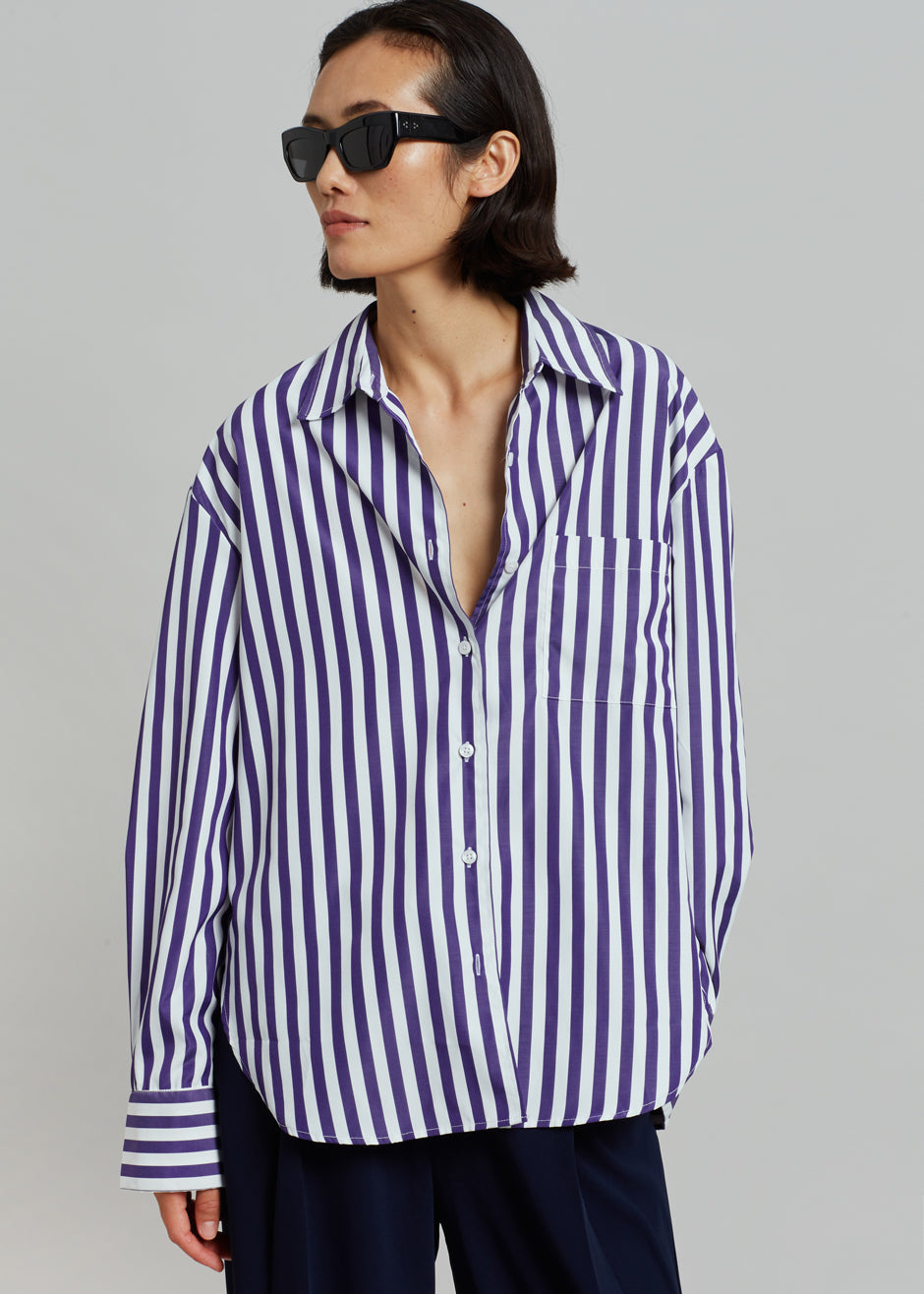 Lui Stripe Shirt - Deep Blue - 6