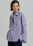 Lui Stripe Shirt - Deep Blue Shirt The Frankie Shop