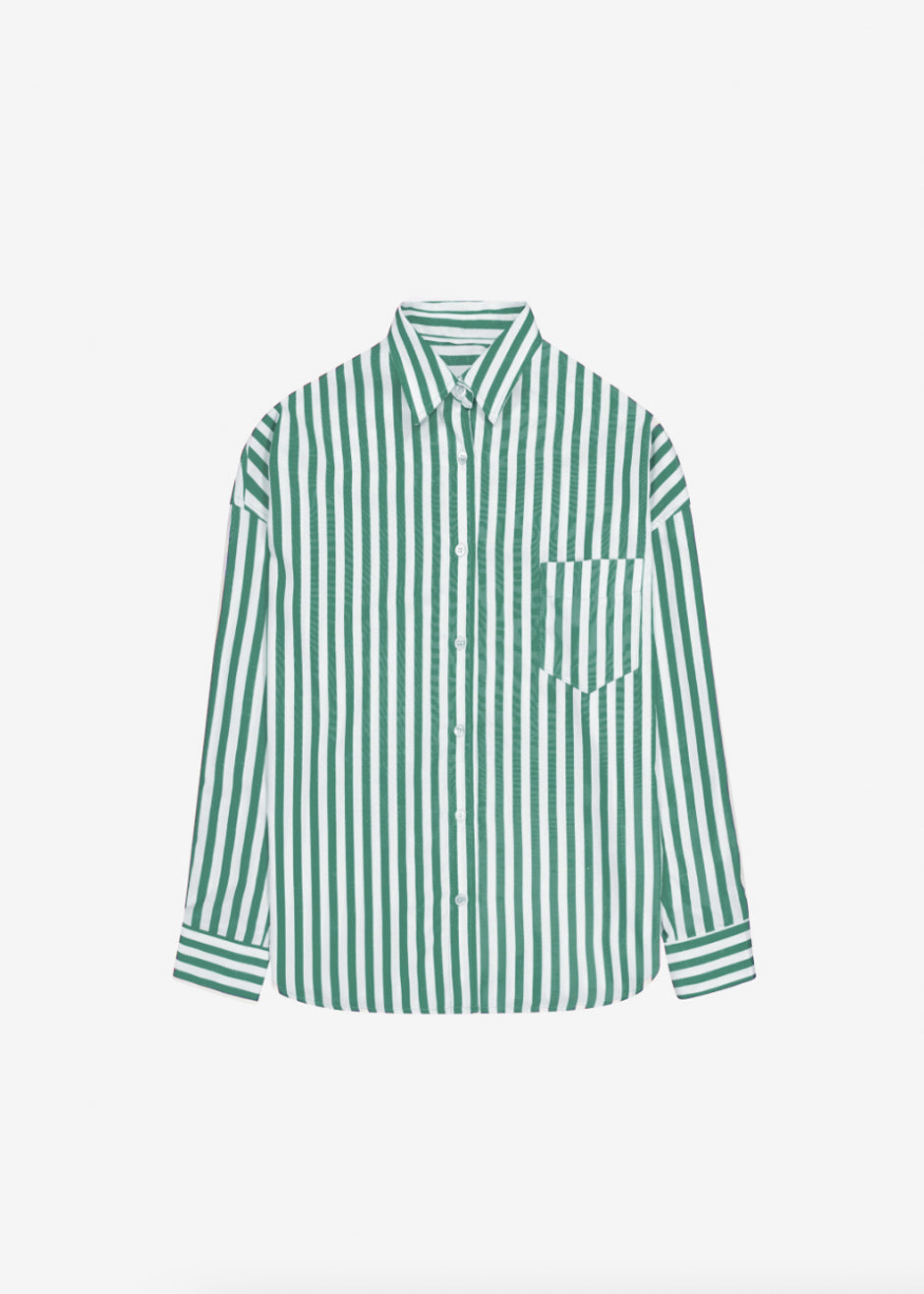 Lui Stripe Shirt - Green - 5