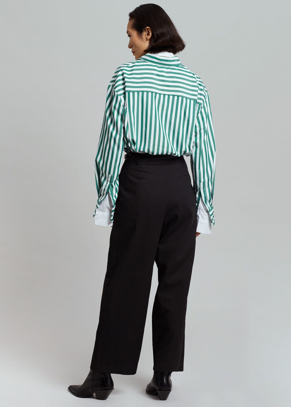 Lui Stripe Shirt - Green - 4