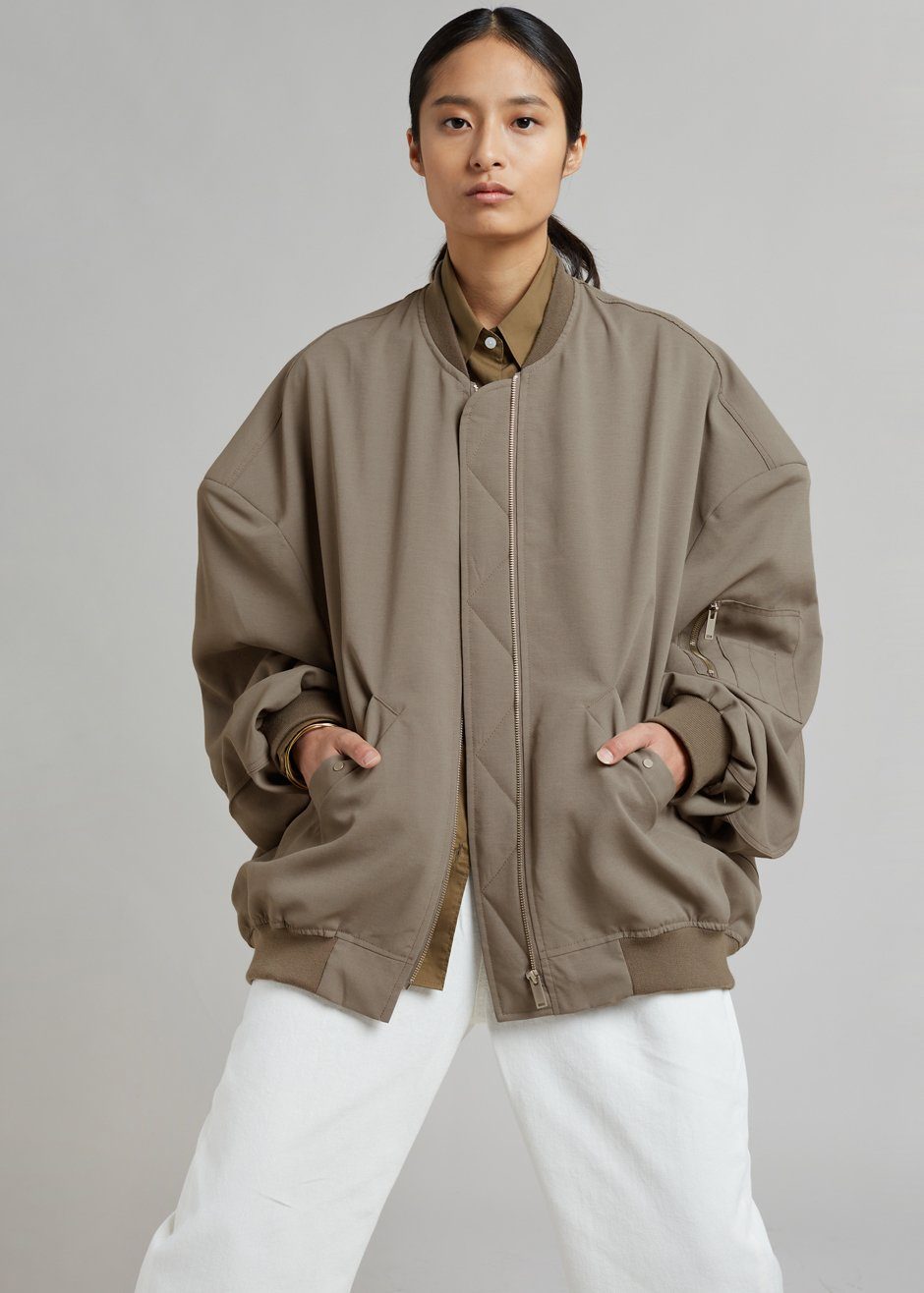 Lumi Bomber Jacket - Dark Olive - 4