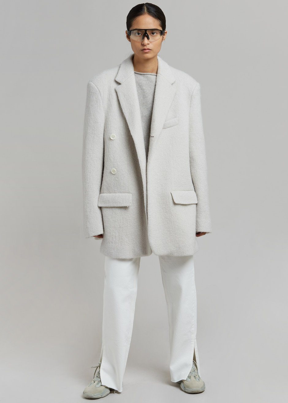 Mabel Fuzzy Oversized Blazer - Birch - 9