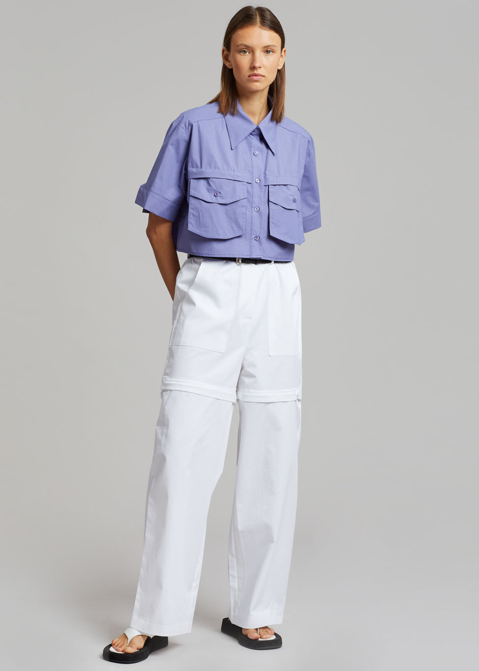 Mada Belted Pants - White - 1