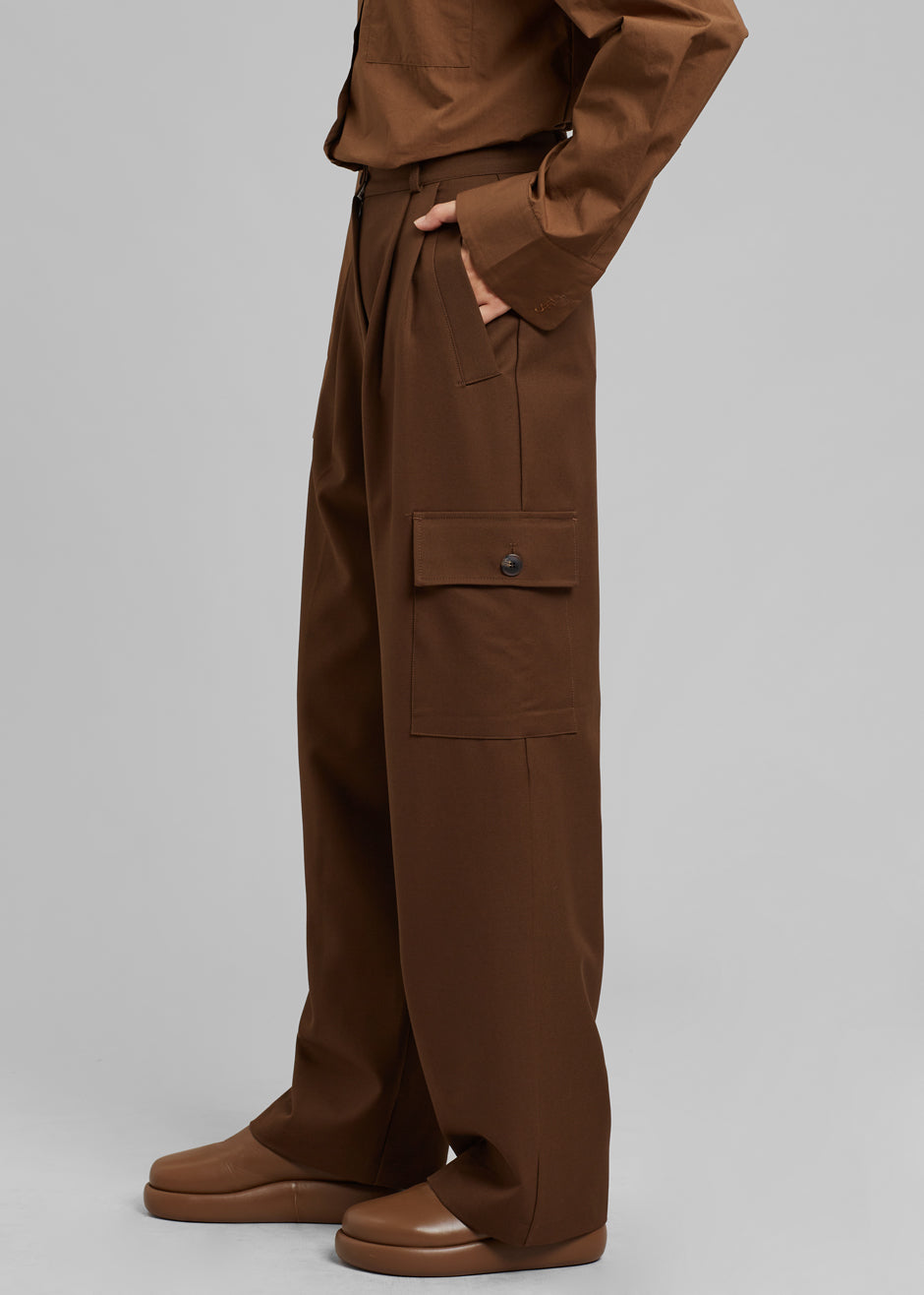 Maesa Cargo Pants - Brown - 3