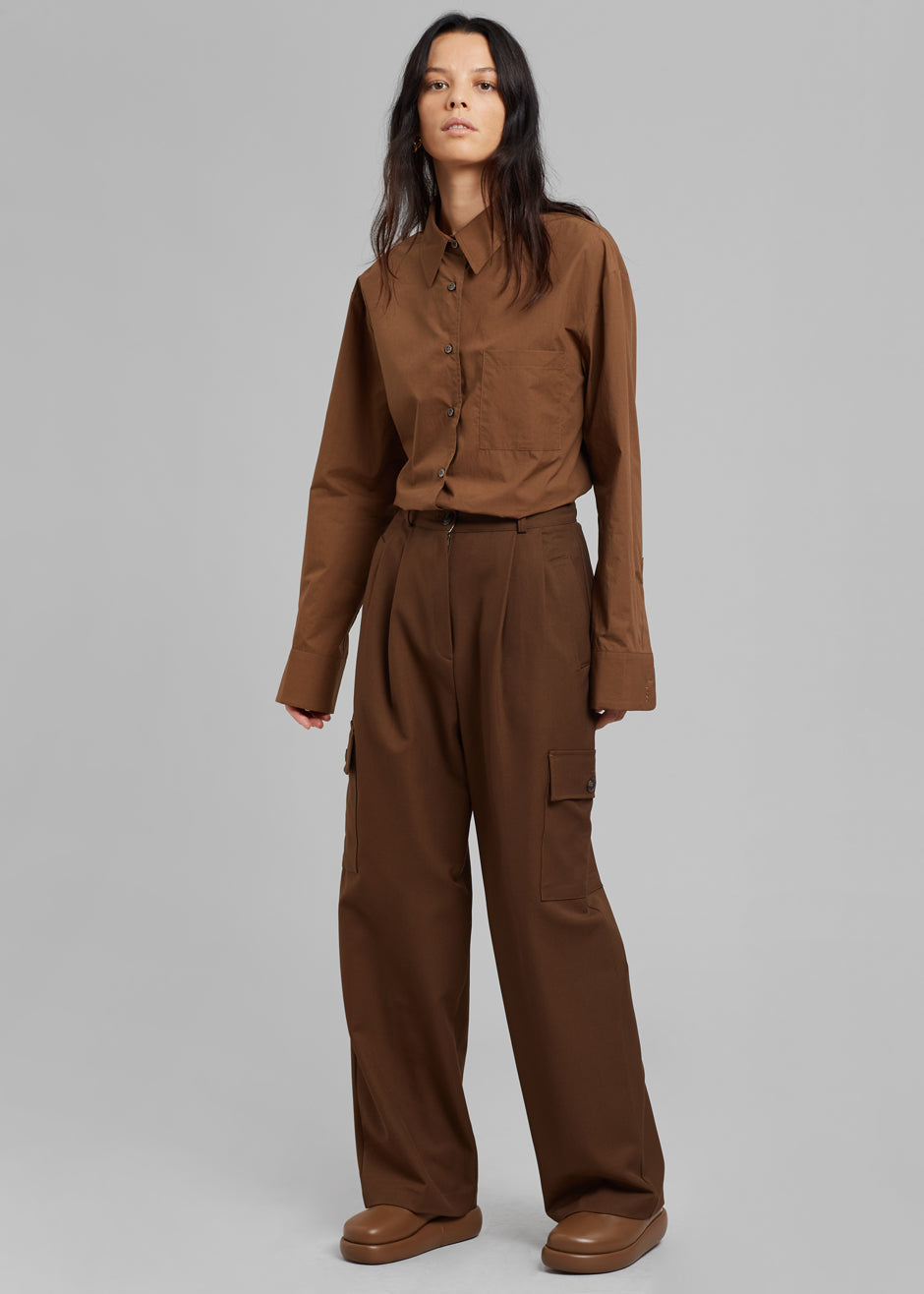 Maesa Cargo Pants - Brown - 1