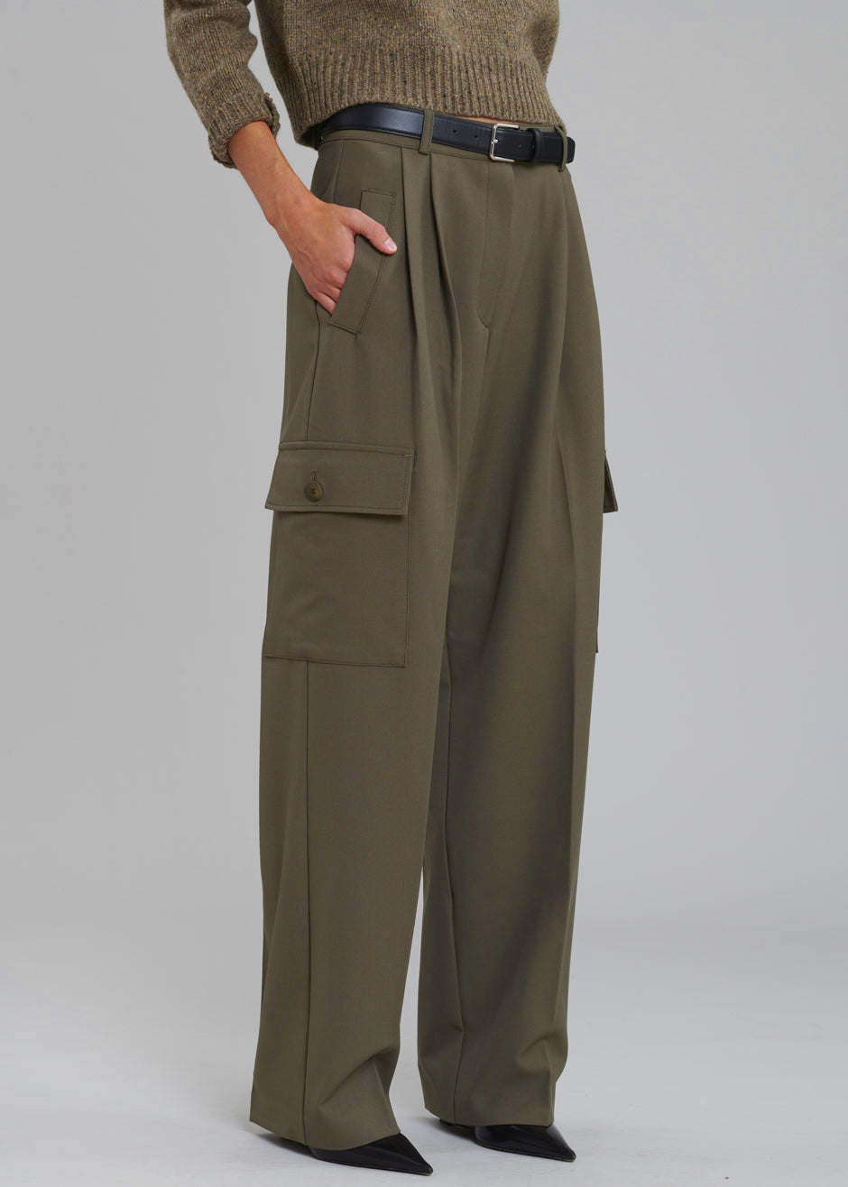 Maesa Cargo Pants - Olive - 1