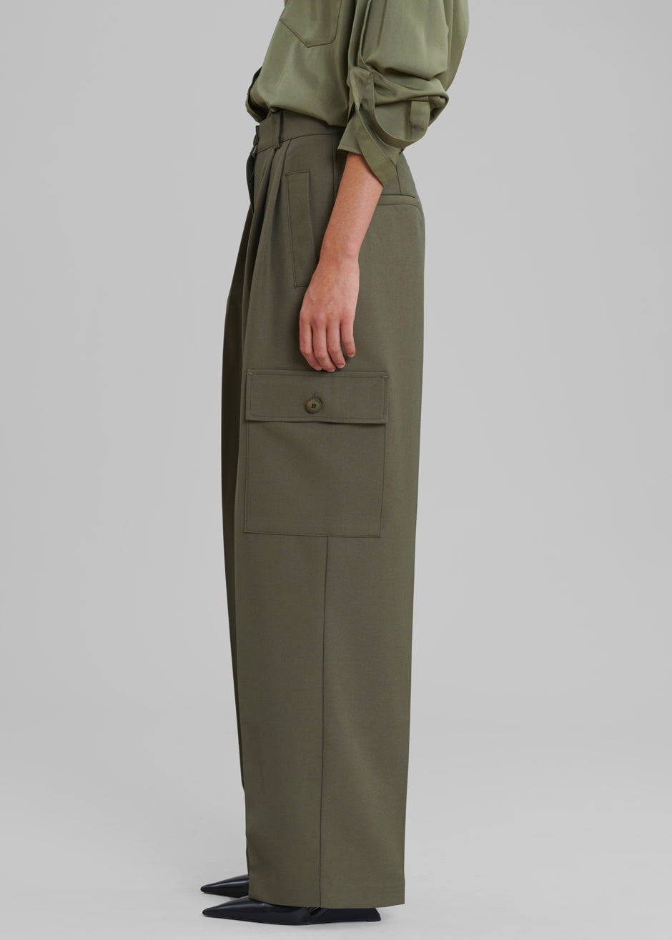 Maesa Cargo Pants - Olive - 8