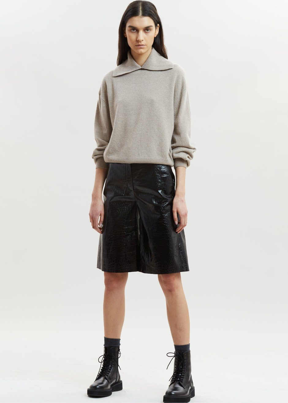 REMAIN Manua Leather Shorts - Black - 7
