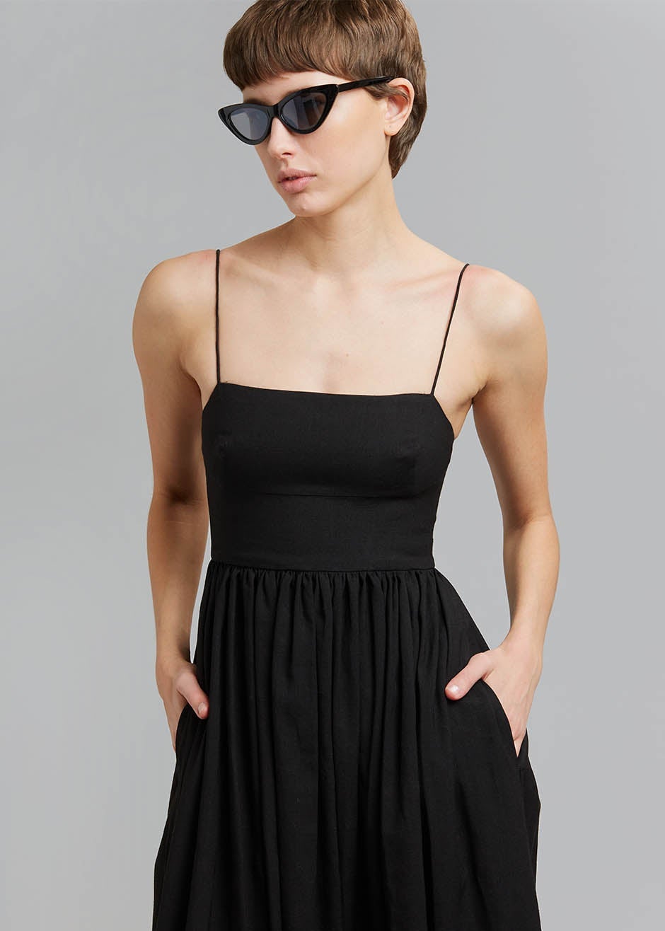Matteau Linen Cami Dress - Black - 4