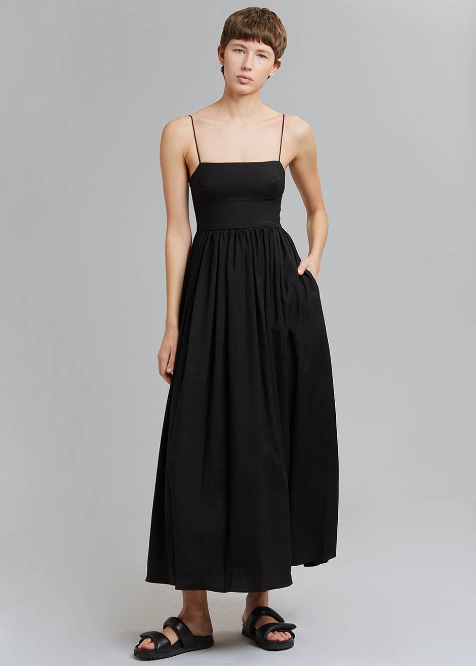 Matteau Linen Cami Dress - Black - 6