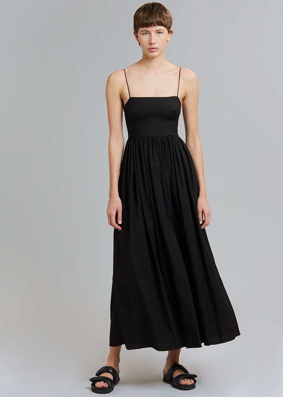 Matteau Linen Cami Dress - Black - 3