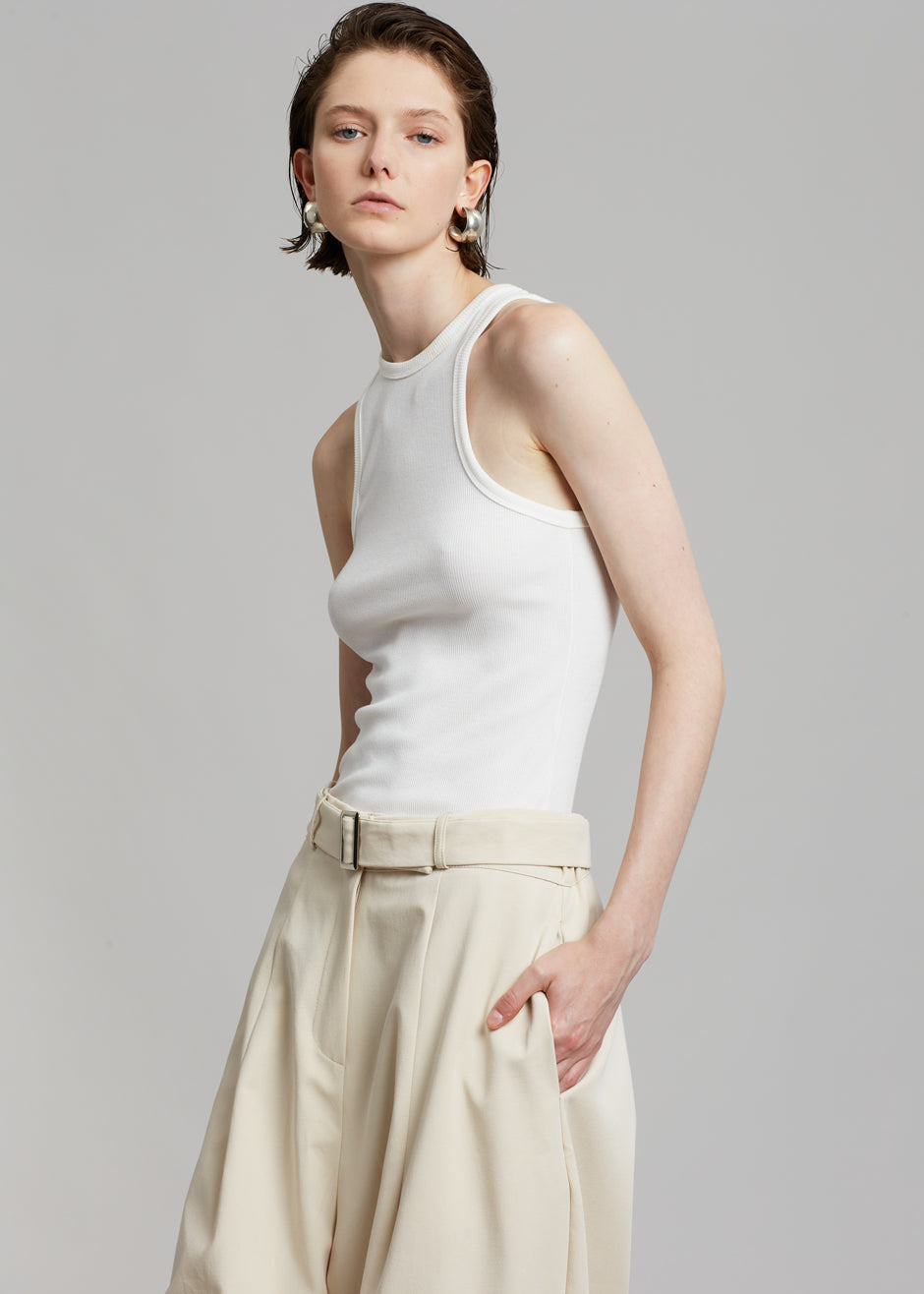 Mia Belted Pants - Beige - 7