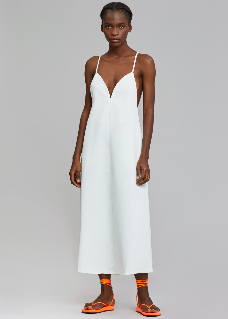 Miwa Midi Dress - White - 5