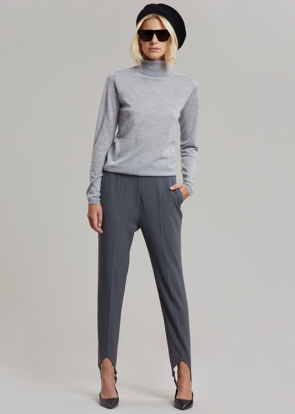 Nanushka Darby Stirrup Suit Pants - Grey - 7