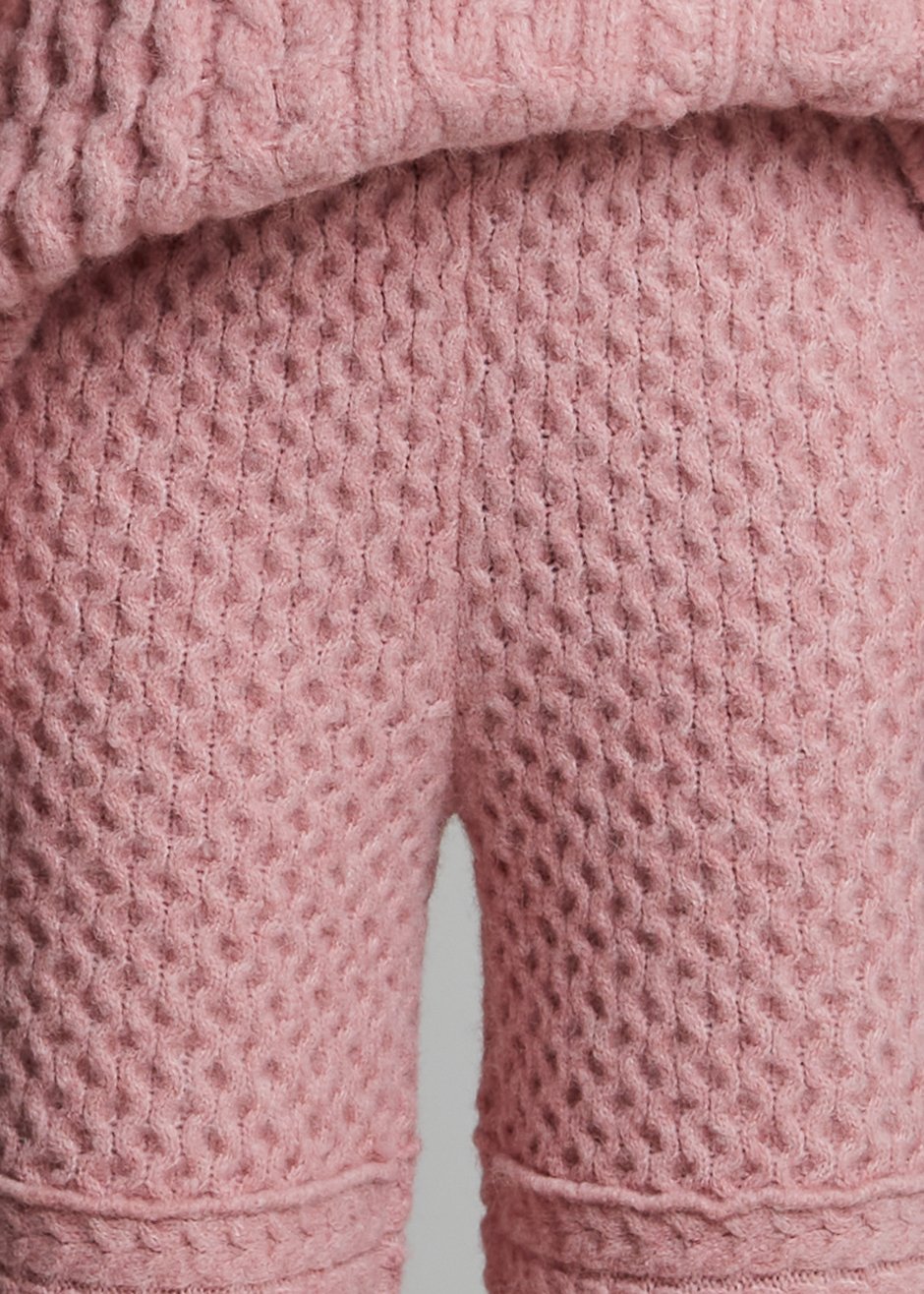 Nanushka Fina Cable Knit Pants - Pink - 5