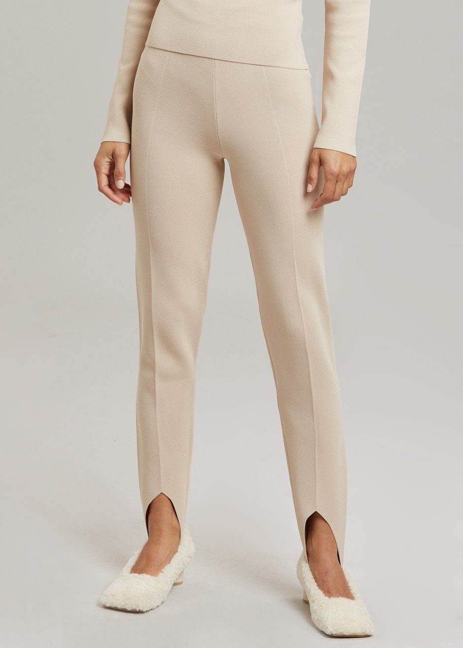 Nanushka Lia Stirrup Pants - Beige - 1