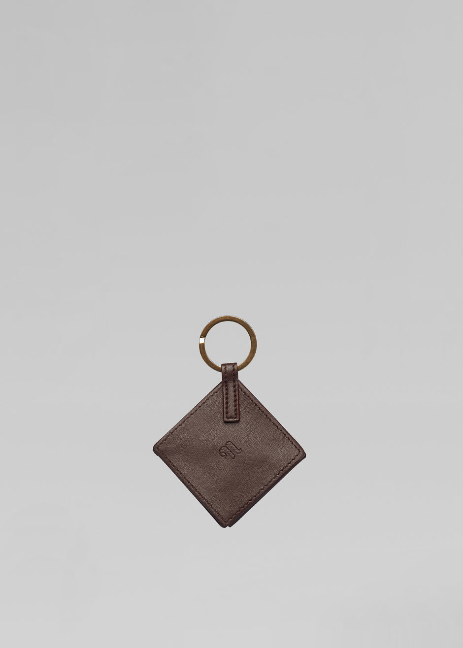 Nanushka Quinn Origami Keychain - Dark Brown/Black - 1