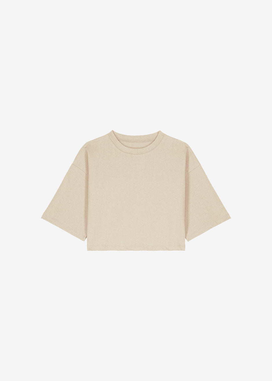 Karina Cropped T-Shirt - Sand - 6